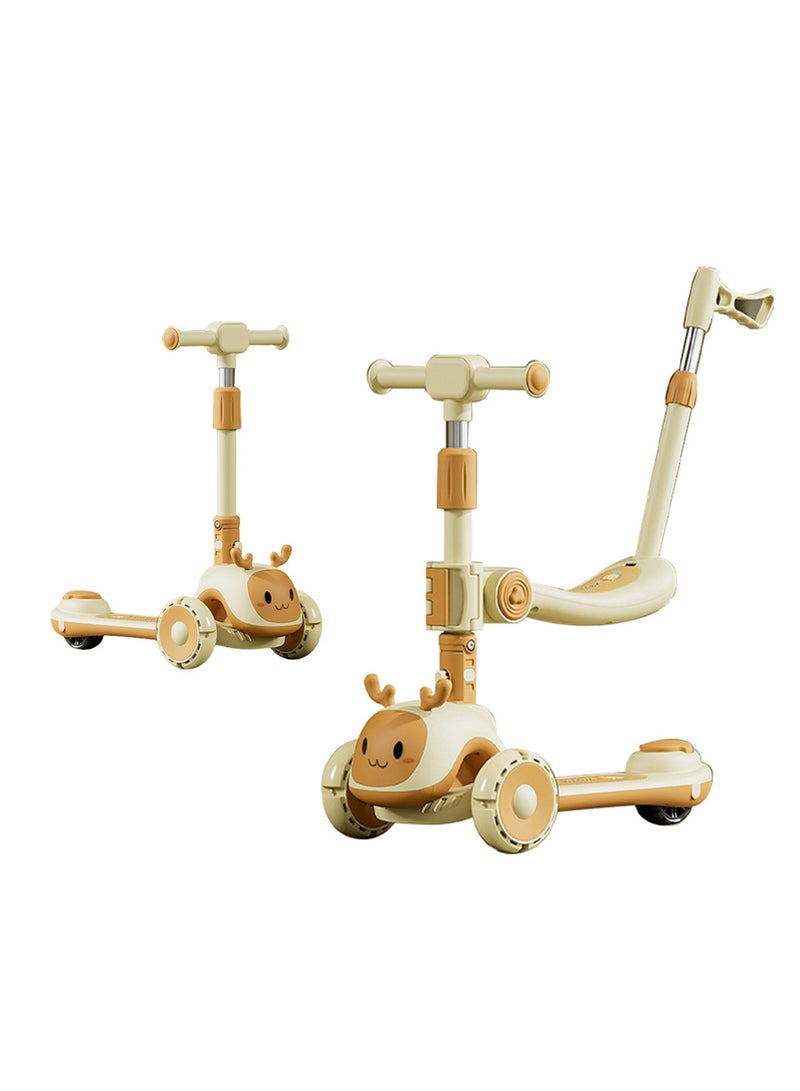 Kidle Kids Scooter 6-in-1 Children's Scooter with Adjustable Seat, Baby Scooter for 1-3-6 Years Boys Girls With Lights Foldable Kids Toys - Image 1