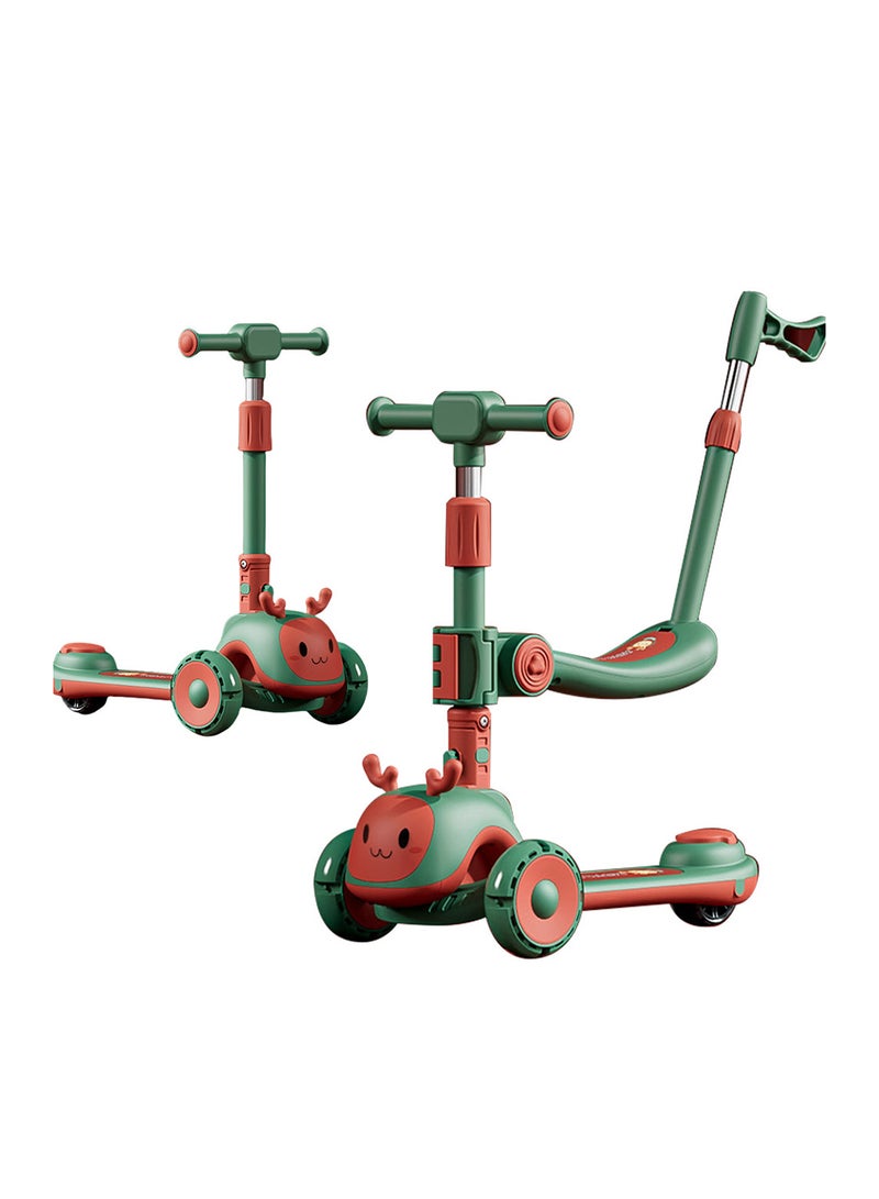 Kidle Kids Scooter 6-in-1 Children's Scooter with Adjustable Seat, Baby Scooter for 1-3-6 Years Boys Girls，with Lights Foldable Kids Toys - Image 1