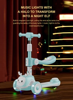 Kidle Kids Scooter 6-in-1 Children's Scooter with Adjustable Seat, Baby Scooter for 1-3-6 Years Boys Girls，with Lights Foldable Kids Toys  - Image 4