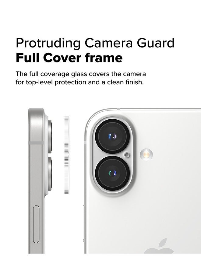 Ringke Camera Glass [Multi-Layer Protection] For iPhone 16 / 16 Plus Camera Lens Protector, Tempered Glass Cover- 2 Pack - Image 4