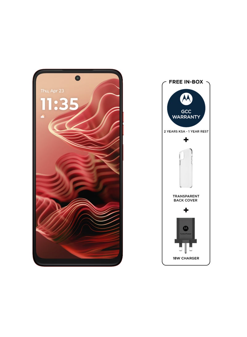 Motorola - G35 5G Dual SIM Guava Red 8GB RAM 128GB  - Middle East Version - Image 1