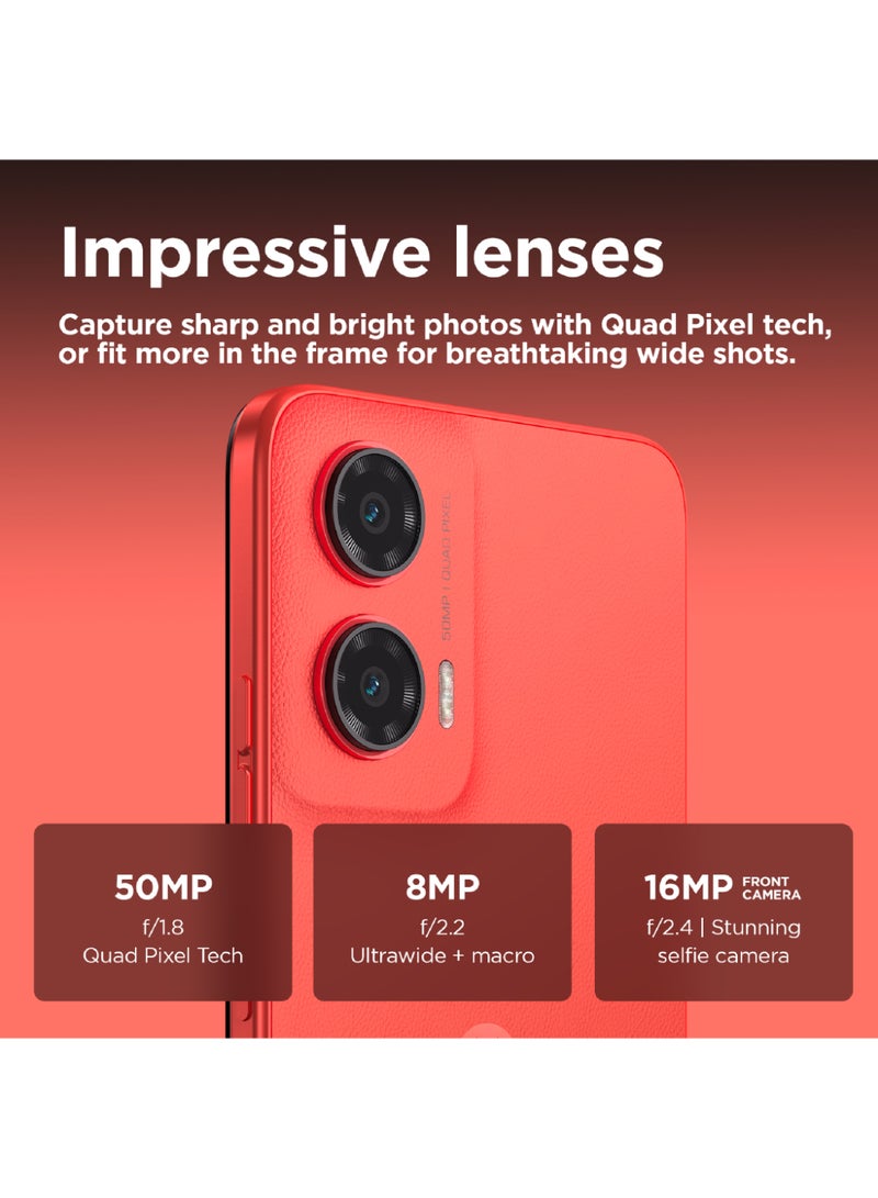 Motorola - G35 5G Dual SIM Guava Red 8GB RAM 128GB  - Middle East Version - Image 1