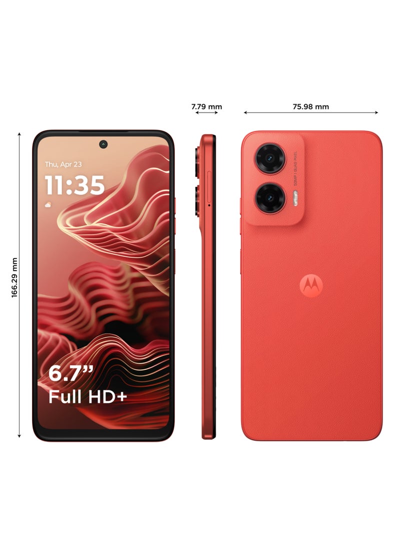 Motorola - G35 5G Dual SIM Guava Red 8GB RAM 128GB  - Middle East Version - Image 1