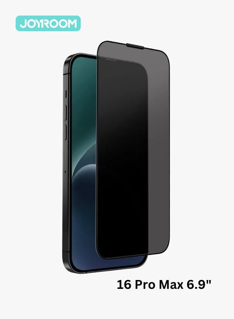 iPhone 16 Pro Max Privacy Screen Protector 6.7" Inch Face ID Supported Easy Installation Anti-Spy & Privacy Protection Anti-Fingerprint & Bubble Free, Case Friendly Tempered Glass Black