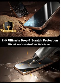 JOYROOM iPhone 16 Pro Max Privacy Screen Protector 6.7" Inch Face ID Supported Easy Installation Anti-Spy & Privacy Protection Anti-Fingerprint & Bubble Free, Case Friendly Tempered Glass Black  - Image 2