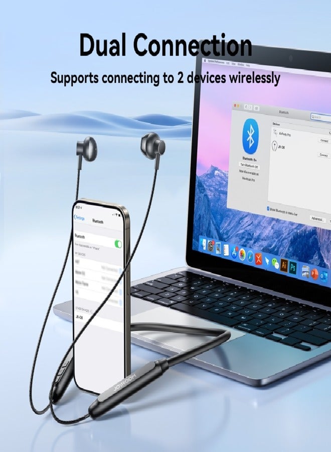 JOYROOM JR-D8 Neckband Wireless Bluetooth Sports Outdoor Earphone White  - Image 4