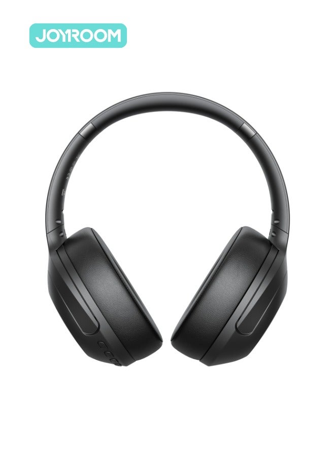 جوي روم JR-JH2 Hybrid Active Noise Cancelling Headphones, Wireless Over-Ear Bluetooth, 40H Long ANC Playtime, Hi-Res Audio, Big Bass, Customize Via An App, Transparency Mode, Ideal For Travel Black  - Image 2