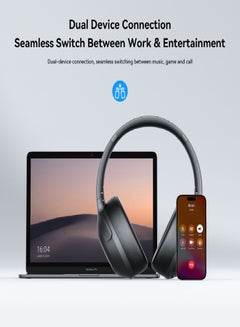 JR-JH2 Hybrid Active Noise Cancelling Headphones, Wireless Over-Ear Bluetooth, 40H Long ANC Playtime, Hi-Res Audio, Big Bass, Customize Via An App, Transparency Mode, Ideal For Travel Black - pnsku/N70109715V/45/_/1726291493/0f76bde9-47d7-4932-a552-726575c5a64c