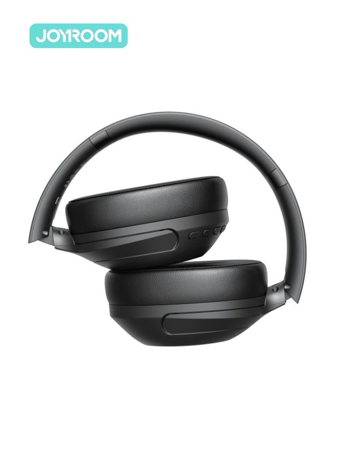 جوي روم JR-JH2 Hybrid Active Noise Cancelling Headphones, Wireless Over-Ear Bluetooth, 40H Long ANC Playtime, Hi-Res Audio, Big Bass, Customize Via An App, Transparency Mode, Ideal For Travel Black  - Image 3