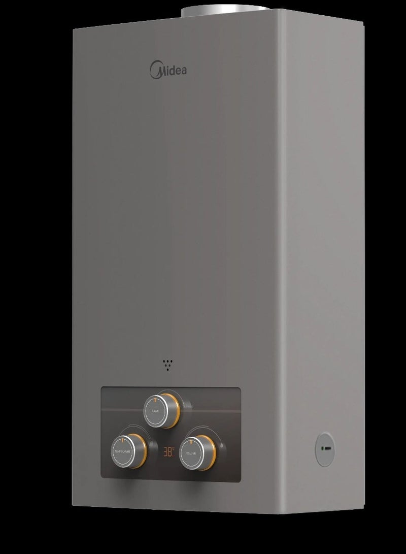 Midea Gas Water Heater Capacity 10 L Natural gas With Chimney Complete Safety Battery Type C Module Summer/Winter Switch Knob MGWH10-20MDNEG(S) Grey - Image 3