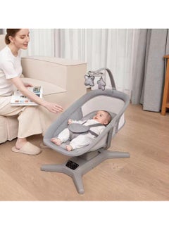 Portable Baby Swing for Infants and Toddlers with Swing Timer, Swing Speeds, Touch Screen, Music Speaker with Preset Lullabies