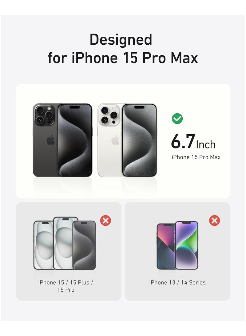 Anker - FlexStand Magnetic Phone Case Cover, Anti-Slip and Drop-Proof Protective Cover with Ring Stand, iPhone Mobile Case Compatible with MagSafe, Exclusively Designed for iPhone 15 Pro Max 6.7-Inch Clear - Image 1