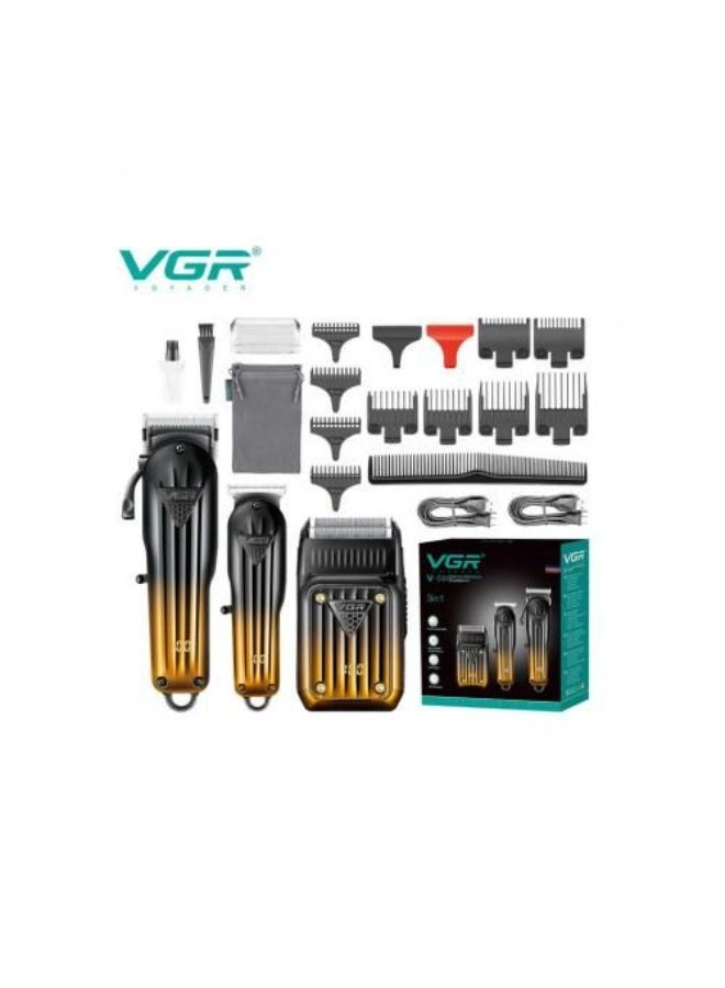 VGR - V-644 3*1 Combo Kit Rechargeable Cordless Electric Shaver Multicolor - Image 1