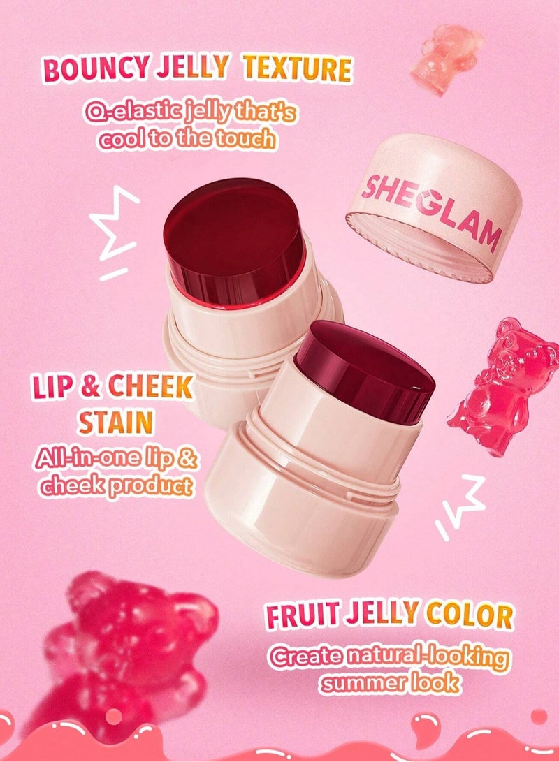 SHEGLAM Jelly-Licious Hydrating Lip & Blush Tint - Cheerio  - Image 4