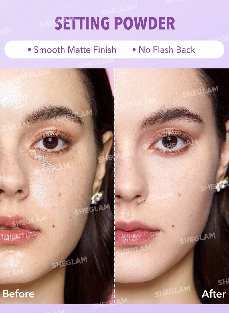 SHEGLAM - Insta-Ready Face & Under Eye Setting Powder Duo - Taro Taro - Image 1