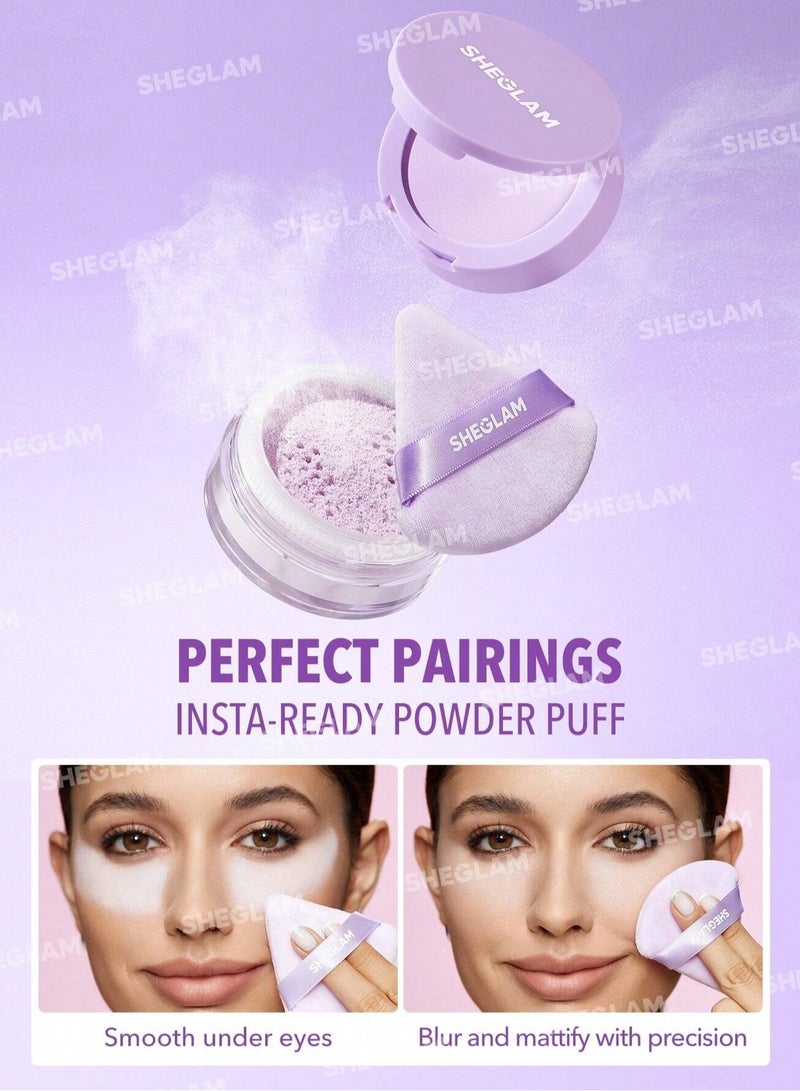 SHEGLAM - Insta-Ready Face & Under Eye Setting Powder Duo - Taro Taro - Image 1