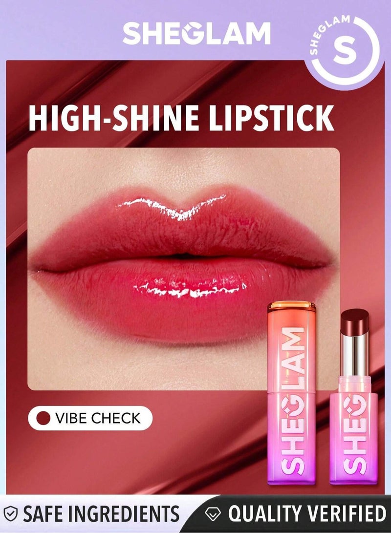 SHEGLAM Mirror Kiss High-Shine Lipstick - Vibe Check VibeCheck - Image 1