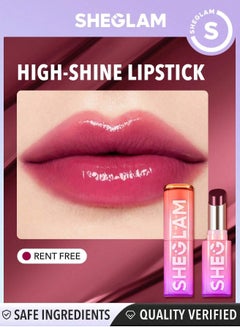 شيجلام Mirror Kiss High-Shine Lipstick - Rent Free  - Image 1