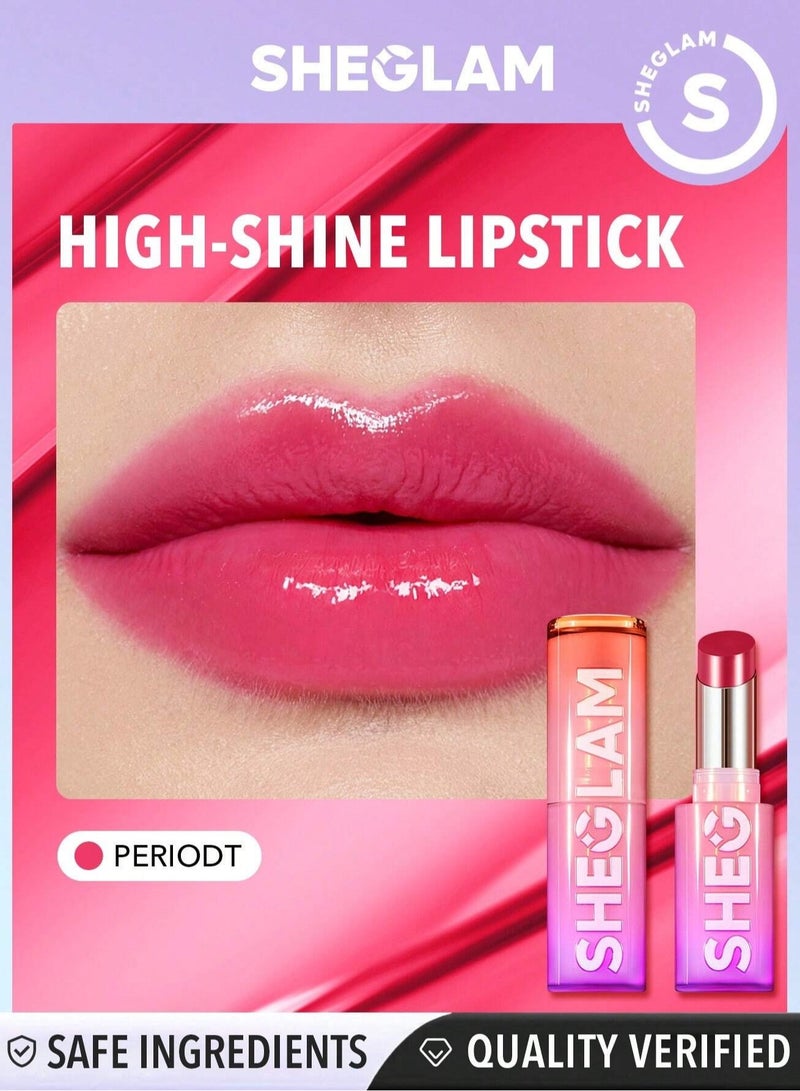 SHEGLAM Mirror Kiss High-Shine Lipstick - Periodt - Image 1