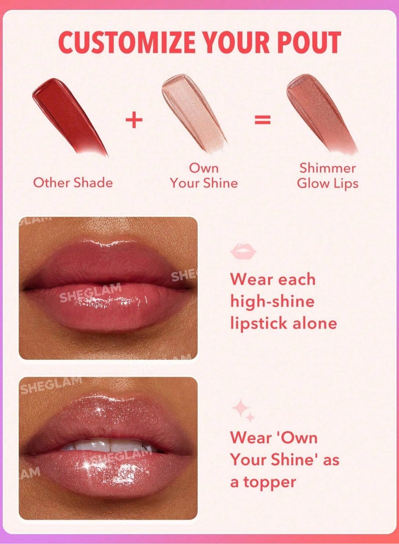 SHEGLAM Mirror Kiss High-Shine Lipstick - Periodt - Image 5