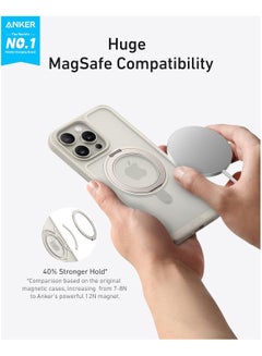 Anker FlexStand Magnetic Phone Case Cover, Anti-Slip and Drop-Proof Protective Cover with Ring Stand, iPhone Mobile Case Compatible with MagSafe, Exclusively Designed for iPhone 15 Pro 6.1-Inch Clear  - Image 3