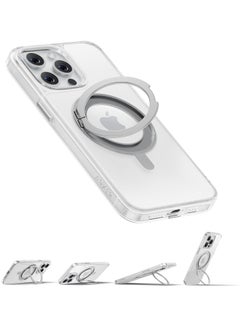 Anker FlexStand Magnetic Phone Case Cover, Anti-Slip and Drop-Proof Protective Cover with Ring Stand, iPhone Mobile Case Compatible with MagSafe, Exclusively Designed for iPhone 15 Pro 6.1-Inch Clear  - Image 1