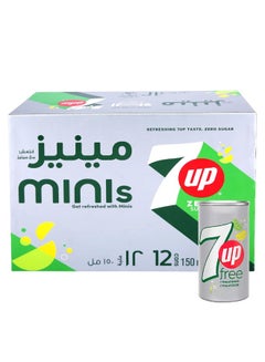 سفن أب 7 Up Diet Soft Drink, 150Ml × 12 