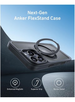 Anker Ultra Magnetic for iPhone 16 Pro Case with Sturdy 360° Ring Stand, Military-Grade Shockproof iPhone 16 Pro Kickstand Compatible with MagSafe(Clear) Clear  - Image 2