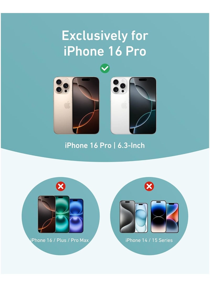 Anker - Ultra Magnetic for iPhone 16 Pro Case with Sturdy 360° Ring Stand, Military-Grade Shockproof iPhone 16 Pro Kickstand Compatible with MagSafe Clear - Image 1