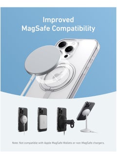 Anker Ultra Magnetic for iPhone 16 Pro Case with Sturdy 360° Ring Stand, Military-Grade Shockproof iPhone 16 Pro Kickstand Compatible with MagSafe(Clear) Clear  - Image 4