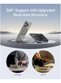Anker Ultra Magnetic for iPhone 16 Pro Case with Sturdy 360° Ring Stand, Military-Grade Shockproof iPhone 16 Pro Kickstand Compatible with MagSafe(Clear) Clear  - Image 3