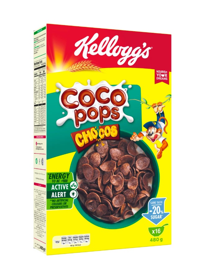 كلوقز Coco Pops Crispy Chocolate Flavor Cereal, 330 g 