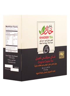 KHADEER TEA Original Ceylon Black Tea 100 Bags 