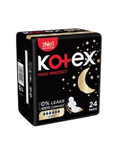 Kotex Maxi Pads Night With Wings 24 Pads 