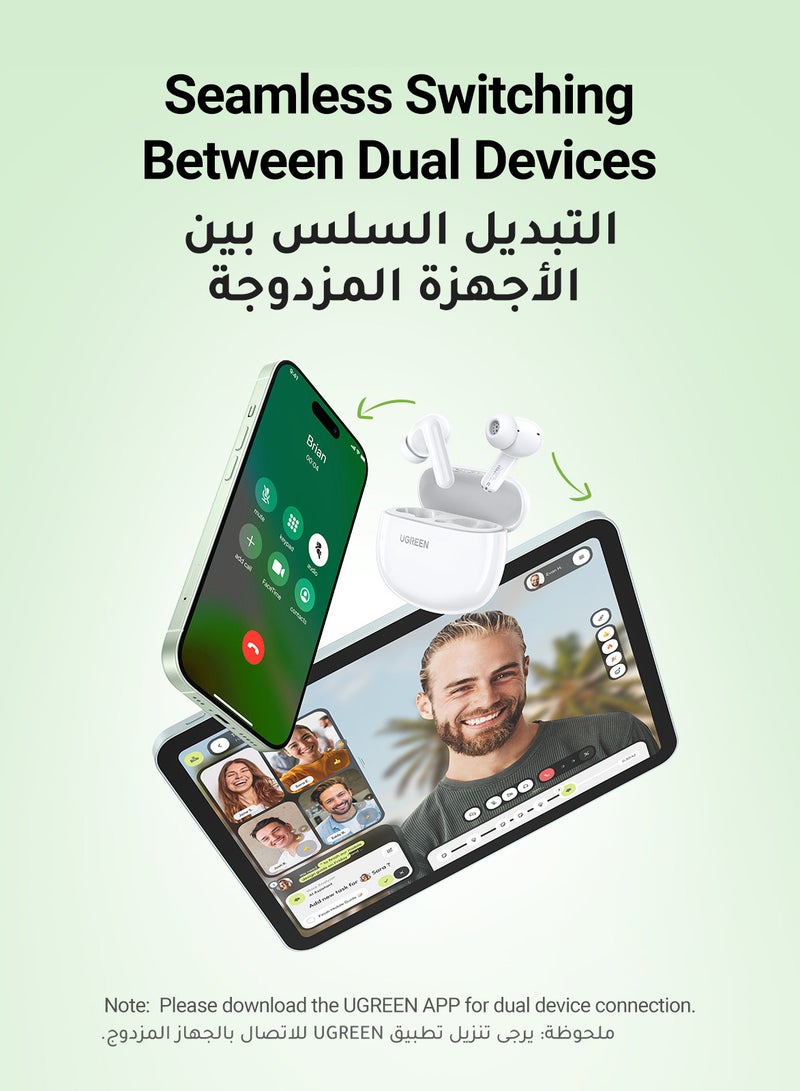 سماعات أذن لاسلكية HiTune P3، سماعات رأس بلوتوث 5.4 لهاتف أيفون 16/15، مشغلات 12 مم، وقت تشغيل 28 ساعة، شحن سريع عبر USB C، ميكروفونان لإلغاء الضوضاء لإجراء مكالمات واضحة، مقاومة للماء IPX5، اتصال بجهازين - pnsku/N70110024V/45/_/1726465679/44b88b13-ccc7-4228-89c4-fc8b764b16d8