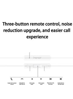 هونور Earphones Classic USB-C Headset Stereo Audio Wired Headphone with Mic Microphone Volume Control Wind For Honor AM33R Compatible with  All Mobile Phones Devices White  - Image 2