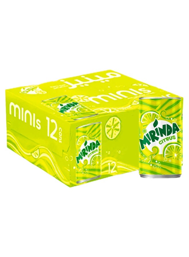 Mirinda Citrus Soft Drink, Can , 150ml ×12