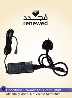 Lenovo Renewed - 65W C type Pin AC Adapter Black With Cable Black  - Image 1