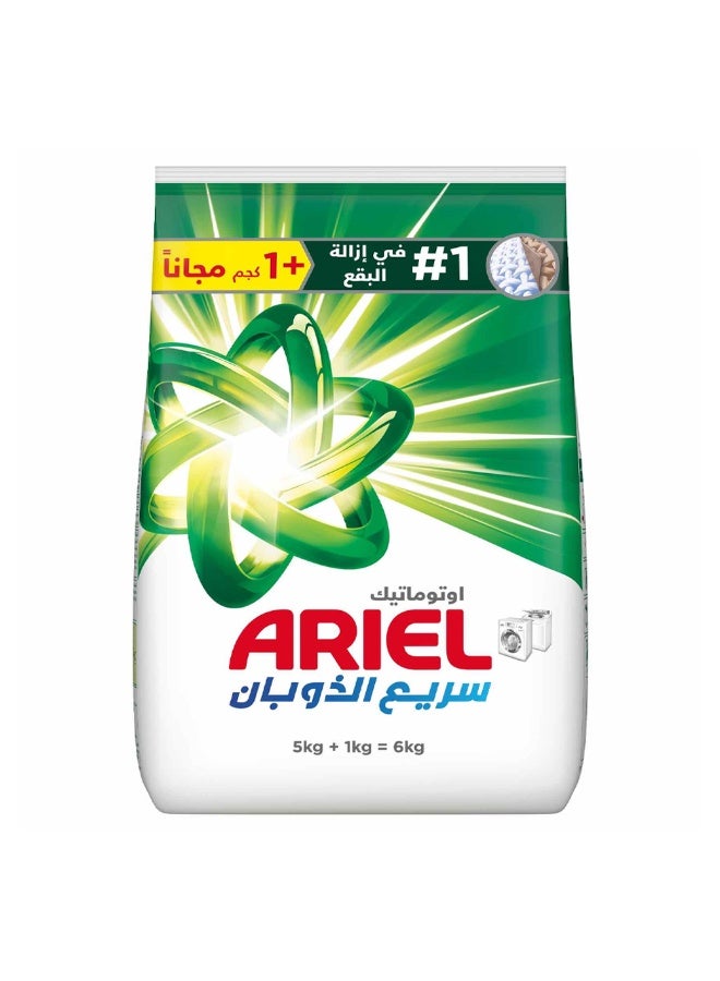Ariel Green Detergent Powder, Automatic , 5 + 1 kg 