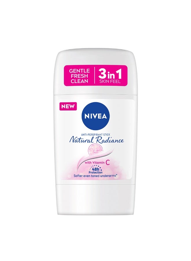Nivea Nivea Natural Radiance Antiperspirant, with Vitamin C, for Women, 50 ml
