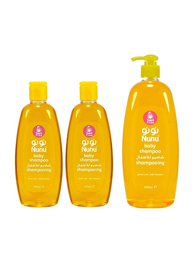 Nunu Nunu Baby Shampoo, 2 × 300ml + 600ml