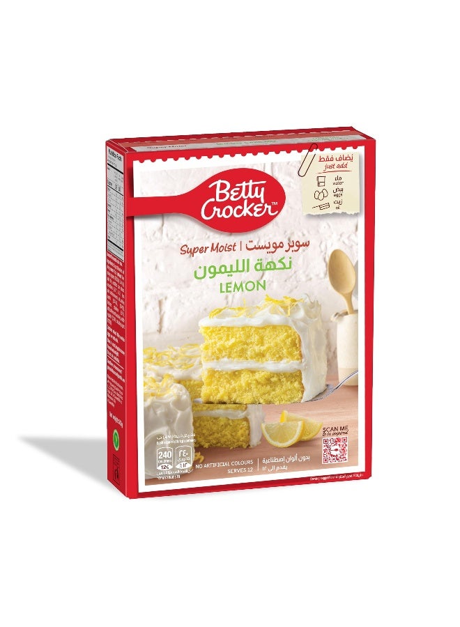 بيتي كروكر Crocker Super Moist Lemon Cake Mix, 500 g 