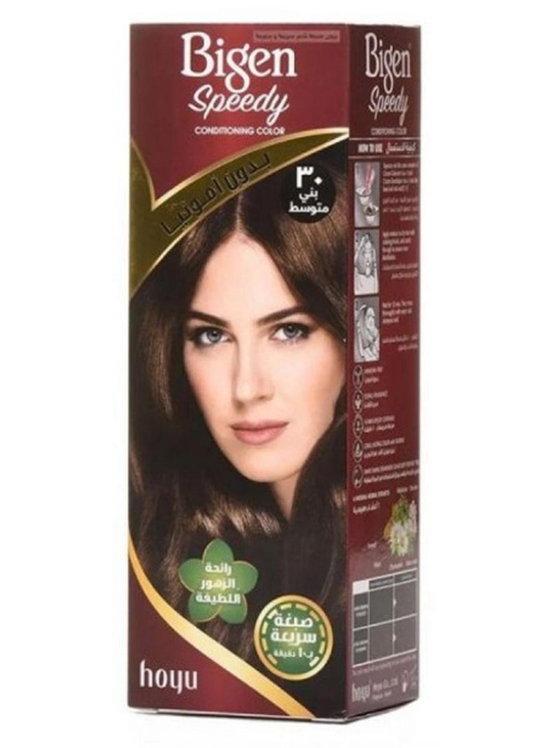 بيجن سبيدي تلوين الشعر بتركيبة مرطبة برائحة زهرية لطيفة، بدون أمونيا، بني متوسط، #40