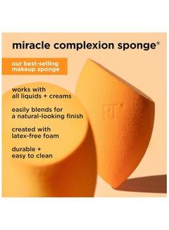 REAL TECHNIQUES Miracle Complexion Sponge Pack Of 4 Orange  - Image 4
