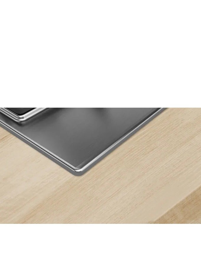 بوش Built in hob 5 burner 75 cm  Series 6 Pan Support Cast iron Stainless steel Frameless PCQ7A5B90 PCQ7A5B90 Silver - Image 3