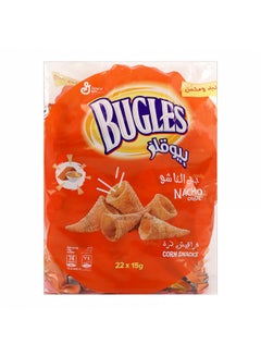 بيوجلز Nacho Cheese Corn Snacks, 15g × 22 
