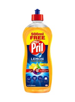 بريل Multi Power Lemon Dishwashing Liquid, 1 Liter + 500 ml Free 