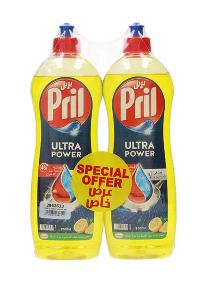 Pril lemon Dishwashing Liquid , 950ml × 2
