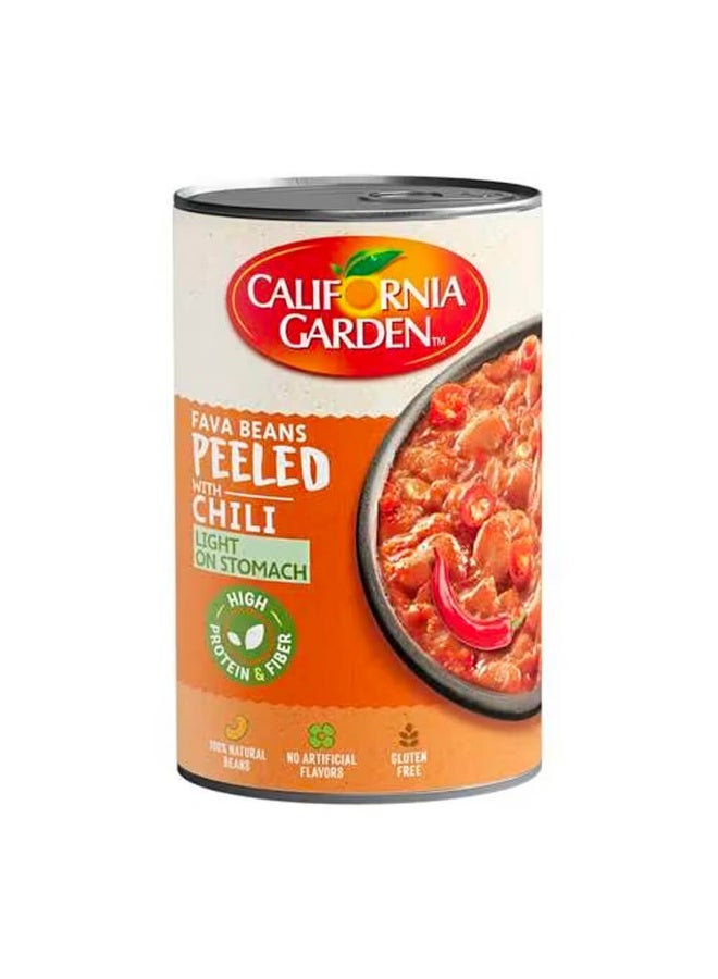 حدائق كاليفورنيا فول مقشر مع فلفل حار، 450 جرام