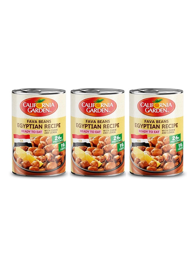 California Garden Fava Beans Egyptian Recipe, 450g × 3 